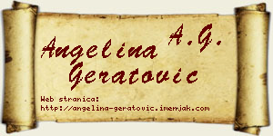 Angelina Geratović vizit kartica
